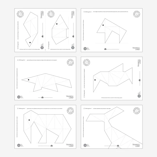 Algunas de las páginas del archivo pdf gratuito con las siluetas para imprimir