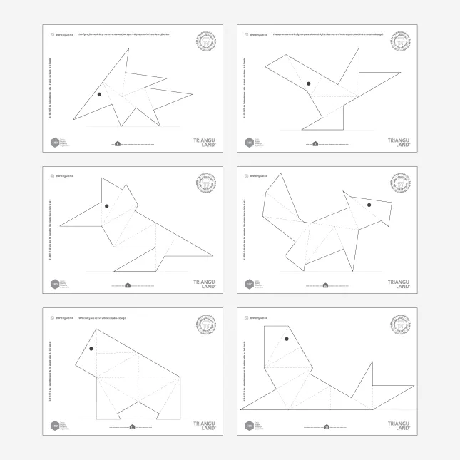 Algunas de las páginas del archivo pdf gratuito con las siluetas para imprimir