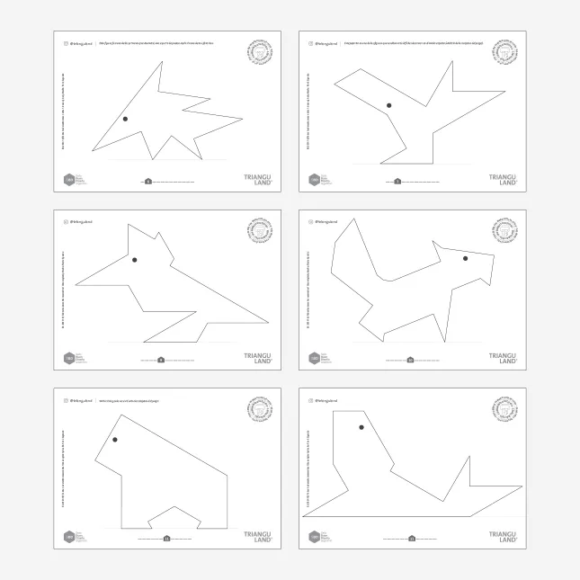 Algunas de las páginas del archivo pdf gratuito con las siluetas para imprimir