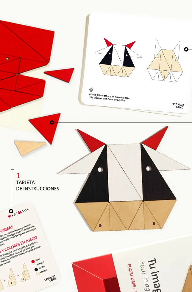 Imagen uno de dos del contenido del juego "Tu imaginación sin límites" de Trianguland